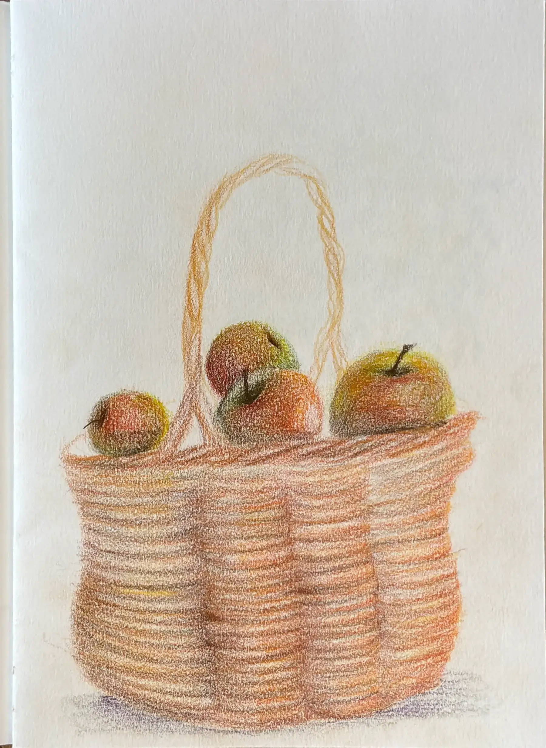 Basket Apples Sketch