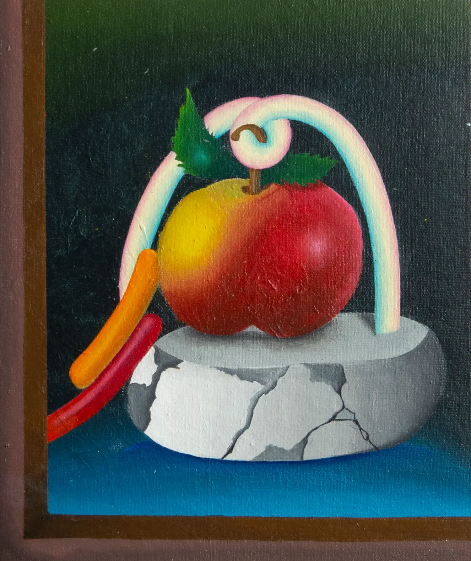 Apple on a Stone