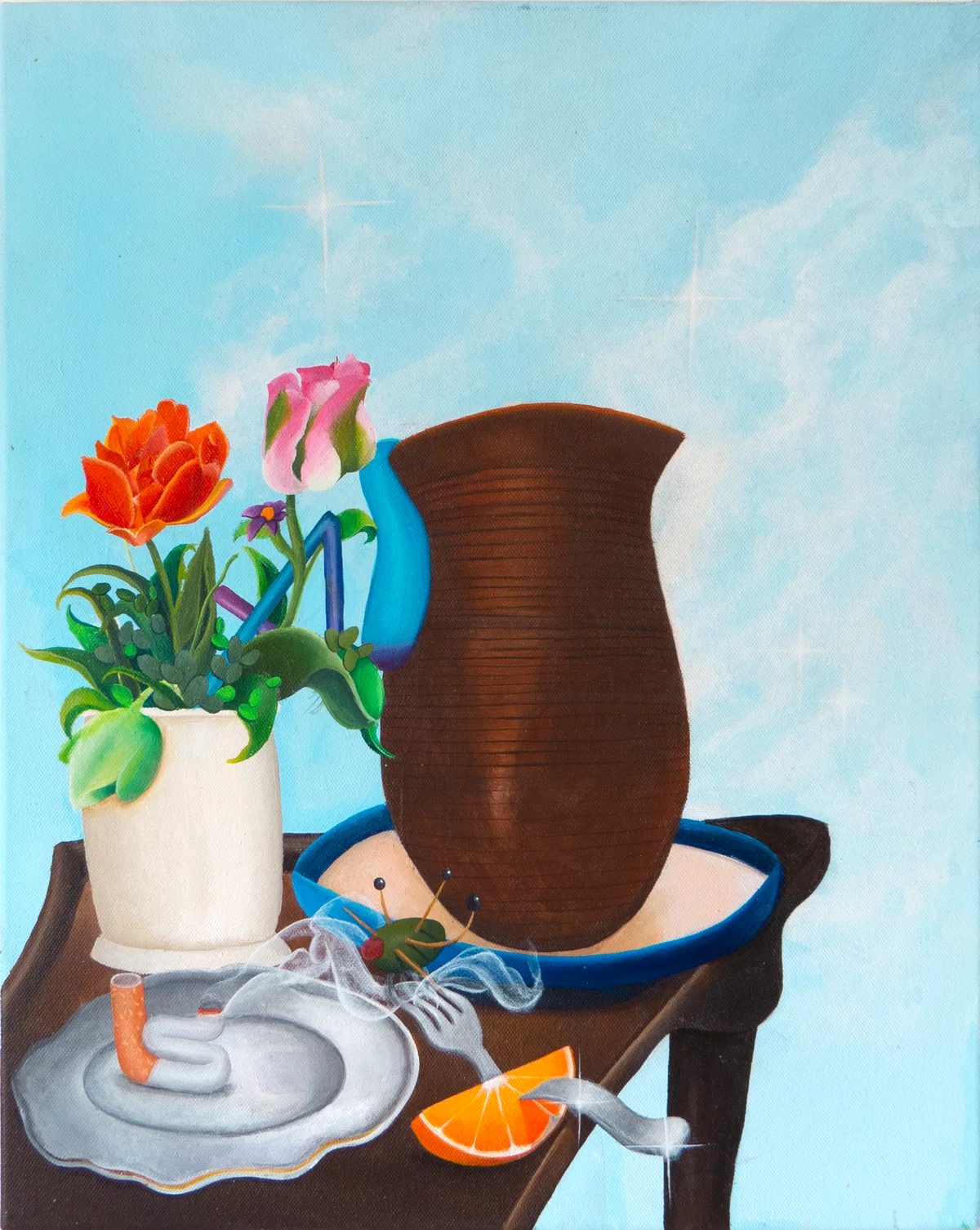 Still Life With Spring Flowers (after Thomas Hart Benton)